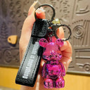 Crystal Bow Tie Bear Keychain Charm Pendant Cute Accessory Crystal Bow Tie Bear Keychain Charm Pendant Cute Accessory