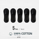 Ultimate Comfort: 5 Pairs Stylish Breathable Cotton Boat Socks Ultimate Comfort: 5 Pairs Stylish Breathable Cotton Boat Socks