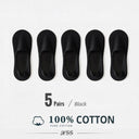Ultimate Comfort Five Pairs Breathable Cotton Boat Socks Ultimate Comfort Five Pairs Breathable Cotton Boat Socks