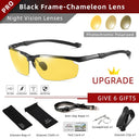 Men's Photochromic Polarized Rimless Sunglasses CLLOIO Men's Photochromic Polarized Rimless Sunglasses CLLOIO
