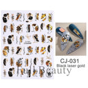 Fantasy Butterfly Nail Decals - Silver Holographic Flames Fantasy Butterfly Nail Decals - Silver Holographic Flames