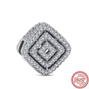 Crown Flowers Heart Silver Bead Charm Elegant Pandora Accessory Crown Flowers Heart Silver Bead Charm Elegant Pandora Accessory