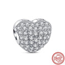 Crown Flowers Heart Silver Bead Charm Elegant Pandora Accessory Crown Flowers Heart Silver Bead Charm Elegant Pandora Accessory