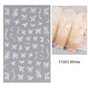 Butterfly and Fruit Nail Sticker Set with 5D Floral Designs Butterfly and Fruit Nail Sticker Set with 5D Floral Designs