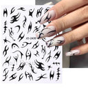 Fantasy Butterfly Nail Decals - Silver Holographic Flames Fantasy Butterfly Nail Decals - Silver Holographic Flames