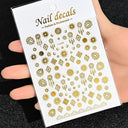 Celestial Gold Nail Art Sticker Set - Sun Moon Star Designs Celestial Gold Nail Art Sticker Set - Sun Moon Star Designs
