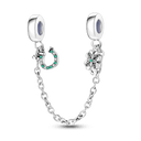 Daisy Sterling Silver Clip Charms with Authentic CZ Detailing Daisy Sterling Silver Clip Charms with Authentic CZ Detailing