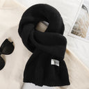 Women's Solid Color Wool Knitted Warm Thickened Scarf Gaiter Women's Solid Color Wool Knitted Warm Thickened Scarf Gaiter