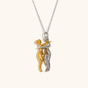 La. Muses Mixed Color Couple Hug Pendant Necklace for Women La. Muses Mixed Color Couple Hug Pendant Necklace for Women