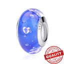 Colorful Heart Murano Glass Charm Sterling Silver Pandora Colorful Heart Murano Glass Charm Sterling Silver Pandora