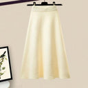 Winter Cartoon Print Knit Sweater & Skirt Set Chic Party Winter Cartoon Print Knit Sweater & Skirt Set Chic Party