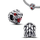 New 925 Sterling Silver Wolf Head Dumbo Pendant Beads New 925 Sterling Silver Wolf Head Dumbo Pendant Beads