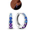 Zircon Heart Shaped Silver Earrings Elegant Gift for Women Zircon Heart Shaped Silver Earrings Elegant Gift for Women