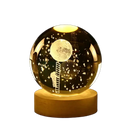 3D Crystal Ball Light Carving Solar System Night Light LED 3D Crystal Ball Light Carving Solar System Night Light LED
