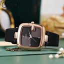 Square Women's Quartz Watch with Brown Leather Strap Style Square Women's Quartz Watch with Brown Leather Strap Style