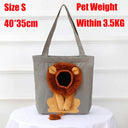 Soft Lion Design Pet Carrier Bag for Travel with Safety Zippers Soft Lion Design Pet Carrier Bag for Travel with Safety Zippers