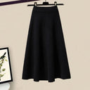 Winter Cartoon Print Knit Sweater & Skirt Set Chic Party Winter Cartoon Print Knit Sweater & Skirt Set Chic Party