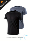 2 Pack Quick Drying Compression T Shirt For Men Lightweight 2 Pack Quick Drying Compression T Shirt For Men Lightweight