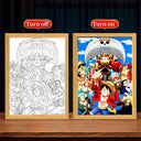 One Piece Zoro and Luffy LED Night Light Frame Anime Decor One Piece Zoro and Luffy LED Night Light Frame Anime Decor