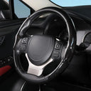 Carbon Fiber Leather Steering Cover for Enhanced Control Comfort Carbon Fiber Leather Steering Cover for Enhanced Control Comfort