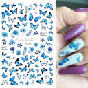 Butterfly and Fruit Nail Sticker Set with 5D Floral Designs Butterfly and Fruit Nail Sticker Set with 5D Floral Designs