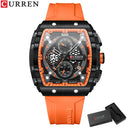 CURREN Large Dial Casual Quartz Rectangular Sports Watch CURREN Large Dial Casual Quartz Rectangular Sports Watch
