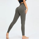 Nude Yoga Pants for Women High Waist Seamless Hip Lifting Fitness Design Nude Yoga Pants for Women High Waist Seamless Hip Lifting Fitness Design