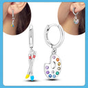 Zircon Heart Shaped Silver Earrings Elegant Gift for Women Zircon Heart Shaped Silver Earrings Elegant Gift for Women