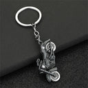 Motorcycle Keychain with Rotating Wheels for Gifts Motorcycle Keychain with Rotating Wheels for Gifts