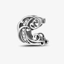 925 Sterling Silver Zircon Vine 26 Letters Pendants Bead 925 Sterling Silver Zircon Vine 26 Letters Pendants Bead