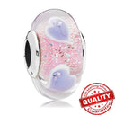 Colorful Heart Murano Glass Charm Sterling Silver for Pandora Colorful Heart Murano Glass Charm Sterling Silver for Pandora