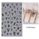 Butterfly and Fruit Nail Sticker Set with 5D Floral Designs Butterfly and Fruit Nail Sticker Set with 5D Floral Designs