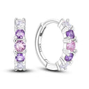 Zircon Heart Shaped Silver Earrings Elegant Gift for Women Zircon Heart Shaped Silver Earrings Elegant Gift for Women
