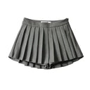 Zoki Pleated Skirt Korean White Dance Fashion Vintage Charm Zoki Pleated Skirt Korean White Dance Fashion Vintage Charm