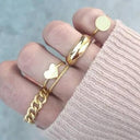 Edgy Geometric Rings Trendy Punk Hip-Hop Jewelry Collection Edgy Geometric Rings Trendy Punk Hip-Hop Jewelry Collection