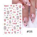 3D Sakura Blossom Nail Art Stickers for Elegant Designs 3D Sakura Blossom Nail Art Stickers for Elegant Designs