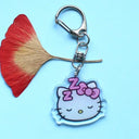 Anime Hello Kitty And My Melody Keychain Set For Fans Anime Hello Kitty And My Melody Keychain Set For Fans