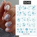 3D Sakura Blossom Nail Art Stickers for Elegant Designs 3D Sakura Blossom Nail Art Stickers for Elegant Designs