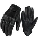 Vintage Black Leather Motorcycle Gloves for Men Biker Racing Vintage Black Leather Motorcycle Gloves for Men Biker Racing