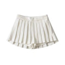 Zoki Pleated Skirt Korean White Dance Fashion Vintage Charm Zoki Pleated Skirt Korean White Dance Fashion Vintage Charm