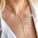 New Cross-border Couple Cavicle Chain Heart-shaped Necklace New Cross-border Couple Cavicle Chain Heart-shaped Necklace