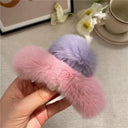 Crab Plush Fur Hair Clip Trendy Accessory For Girls Crab Plush Fur Hair Clip Trendy Accessory For Girls