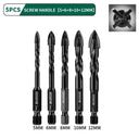 GREENER Four-Blade Hex Tile Drill Bits Set Premium Quality GREENER Four-Blade Hex Tile Drill Bits Set Premium Quality