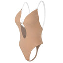 Backless Deep V Neck Thong Bodysuit Shapewear Invisible Bra Backless Deep V Neck Thong Bodysuit Shapewear Invisible Bra