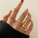 Edgy Geometric Rings Trendy Punk Hip-Hop Jewelry Collection Edgy Geometric Rings Trendy Punk Hip-Hop Jewelry Collection