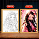 Demon Decor: Nezuko LED Night Frame Gift Idea Demon Decor: Nezuko LED Night Frame Gift Idea