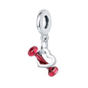 Hot Sale Pandora 925 Owl Charm Blue Zircon And Red Heart Hot Sale Pandora 925 Owl Charm Blue Zircon And Red Heart