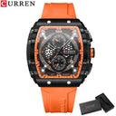 CURREN Chronograph Square Dial Men's Wristwatch Luxury Timepiece CURREN Chronograph Square Dial Men's Wristwatch Luxury Timepiece