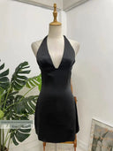 British Satin Halterneck Dress for Seductive Summer Style British Satin Halterneck Dress for Seductive Summer Style