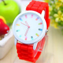 Elegant White and Green Jelly Watch Stylish Timepiece Women Elegant White and Green Jelly Watch Stylish Timepiece Women